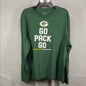 The Nike Tee Green Bay Packers Green Long Sleeve Shirt mens XL